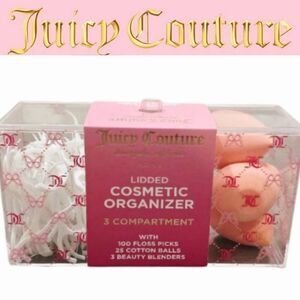 Juicy Couture Home JC Butterfly Logo Lidded Cosmetic Organizer Set